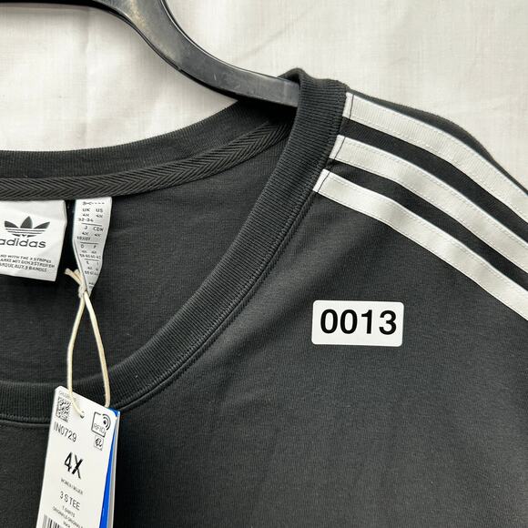 Adidas Womens 4X Plus Size Original Black Tee Shirt XXXXL - Picture 3 of 6